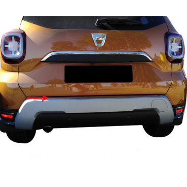 Edelstahl-Heckstoßstangenabdeckung poliert Omtec Dacia Duster 2018+ Edelstahl-Heckstoßstangenabdeckung poliert Omtec Dacia Duster 2018+