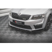 Spoiler unter der vorderen Stoßstange ver.3 für Skoda Octavia RS Mk3, Maxton Design (glänzend schwarzer ABS-Kunststoff)