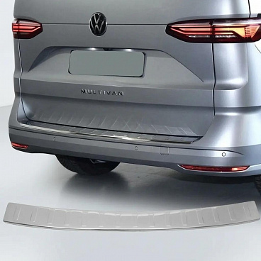 Polierte Edelstahlabdeckung der Oberkante der Heckstoßstange VW T7 Multivan 2021+