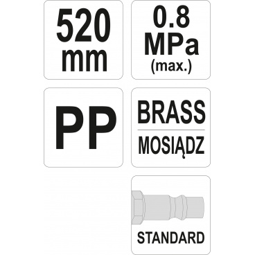 Blaspistole 520 mm 1/4"