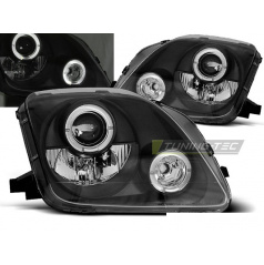 Honda Prelude 02.97-01 Angel Eyes schwarze klare Vorderlichter