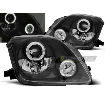 Honda Prelude 02.97-01 Angel Eyes schwarze klare Vorderlichter