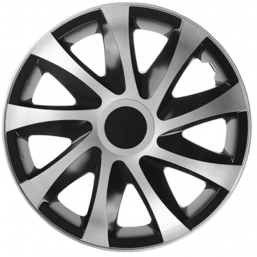 Radkappen Drako silber schwarz 13-16" (4er-Set)