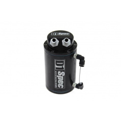 Alu-Behälter für überschüssiges Öl D1 SPEC schwarz Einlass/Auslass 15 mm