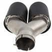 Universelles Auspuffrohr aus Edelstahl + 100 % Carbon Dual