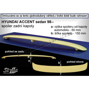 Heckspoiler für HYUNDAI ACCENT SEDAN (98-00). Hauben Heckspoiler für HYUNDAI ACCENT SEDAN (98-00). Hauben