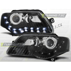 VW PASSAT B6 (3C) 2005–10 FRONT CLEAR LIGHTS DAYLIGHT LED BLACK
