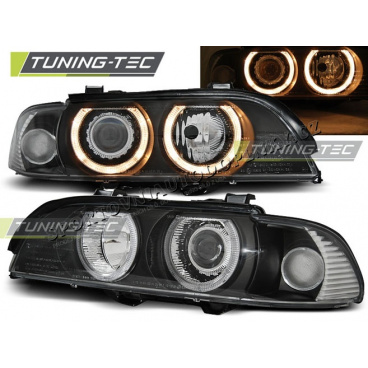 BMW E39 09.1995-06.2003 Angel Eyes H7/H7 schwarze klare Frontscheinwerfer
