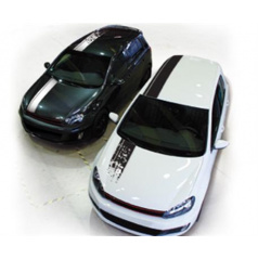 Dekorativer Aufkleber FOLIATEC 'Stripes' - mattweiß