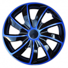 Radkappen Quad Bicolor Blue 13-16" 