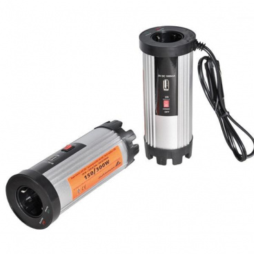 Spannungsadapter von 12V auf 220V - 150W mit USB 1A Spannungsadapter von 12V auf 220V - 150W mit USB 1A