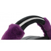 Lenkradbezug lila Haare 37-39 cm