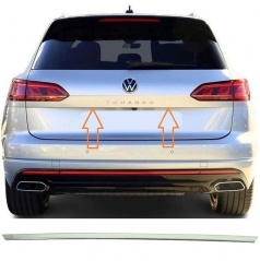 Edelstahlstreifen über dem hinteren Nummernschild VW Touareg 2018+