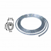 Selbstklebender Deko-Einschubstreifen 8x6 mm Silber + Perle 300 cm