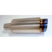 Sportauspuff Edelstahl WM Sport, abgeschrägte Spitze Farbe + Clip