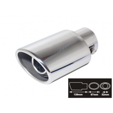Edelstahl-Auspuffendrohr Chrom 1 mit Aufsatz Edelstahl-Auspuffendrohr Chrom 1 mit Aufsatz