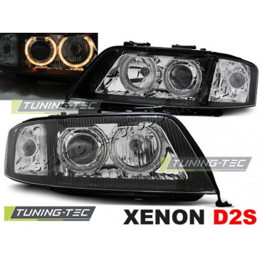 AUDI A6 10.1999-06.2001 ANGEL EYES SCHWARZE XENON-KLARE SCHEINWERFER