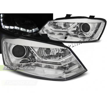 VW Polo 6R 2009-03.2014 Daylight-Chrom-Frontleuchten, klar