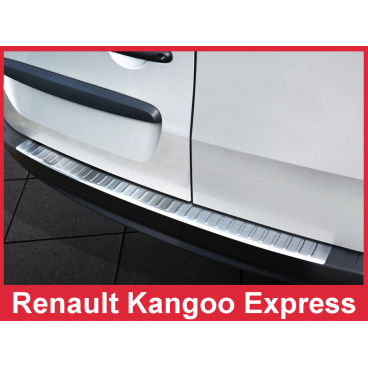 Edelstahlabdeckung - Schwellenschutz für die hintere Stoßstange Renault Kangoo Express 2012-16 Edelstahlabdeckung - Schwellenschutz für die hintere Stoßstange Renault Kangoo Express 2012-16
