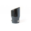Sportauspuffblende aus Edelstahl Carbon 90 mm