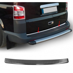 Heckstoßstangenabdeckung aus gebürstetem, schwarzem Edelstahl für den VW T5