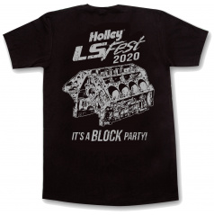 Schwarzes T-Shirt „HOLLEY BLOCK PARTY“ aus Baumwolle