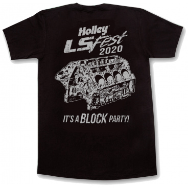 Schwarzes T-Shirt „HOLLEY BLOCK PARTY“ aus Baumwolle