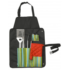 Grillbesteck-Set 7-tlg. + Schürze