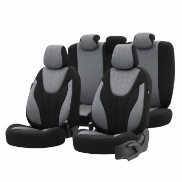 OTOM RUBY 1202 GRAU/SCHWARZ 3-REISSVERSCHLUSS Autositzbezug-Set OTOM RUBY 1202 GRAU/SCHWARZ 3-REISSVERSCHLUSS Autositzbezug-Set