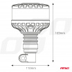 LED-Warnleuchte W28P 12V 24V AMIO-04107