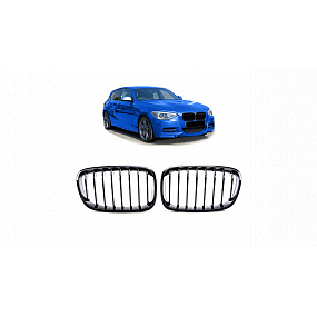 BMW 1 F20 F21 Grill Einzelne Lamellen Glänzend Schwarz BMW 1 F20 F21 Grill Einzelne Lamellen Glänzend Schwarz