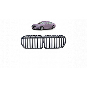 Grill BMW 7 G11 G12 Facelift einzelnes Rippe Matt Schwarz