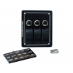 ALU Panel 12V / 24V (3 wasserdichte Schalter mit IP68-Zertifikat)