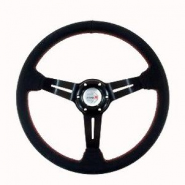 Sportlenkrad WRC Kunstleder schwarz 350 mm Sportlenkrad WRC Kunstleder schwarz 350 mm