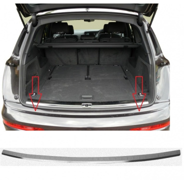 Heckstoßstangenabdeckung aus gebürstetem Edelstahl Omtec Audi Q7 2006-15 Heckstoßstangenabdeckung aus gebürstetem Edelstahl Omtec Audi Q7 2006-15