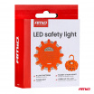 Akkubetriebene Notfall-Autolampe mit LED-Taschenlampenfunktion 12SMD+3SMD 650mAh (BATT) rot AMIO-04673