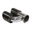 Endstück des Schalldämpfers 101mmx2 Eingang 70mm Carbon Gloss Set