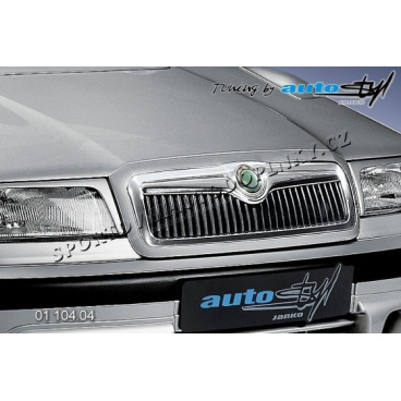 Škoda Felicia Facelift (vonv. 98) Maskenstreifen – (Chrom, schwarzes Muster, für Lackierung)