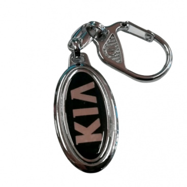 Schlüsselanhänger KIA schwarz oval II altes Logo