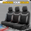 OTOM INDIVIDUAL 203 SCHWARZ/BLAU 3-REISSVERSCHLUSS Autositzbezug-Set