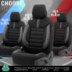 OTOM LIMITED 101 BLACK/RED 3-ZIP Autositzbezug-Set