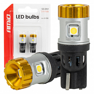 LED-CANBUS-Lampen W5W T10 3030 4SMD + 3020 1SMD weiß 12V 24V AMIO-04990 LED-CANBUS-Lampen W5W T10 3030 4SMD + 3020 1SMD weiß 12V 24V AMIO-04990
