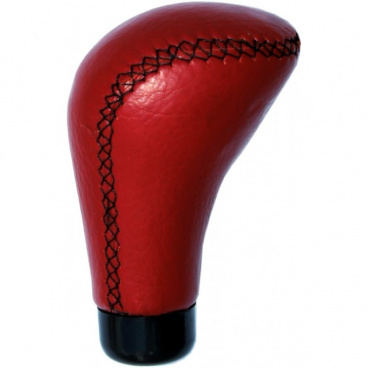 Schalthebelgriff rot/schwarze Nähte Schalthebelgriff rot/schwarze Nähte