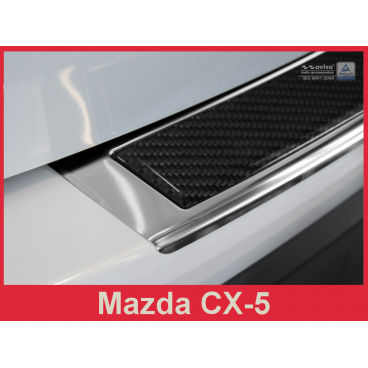 Carbonabdeckung - Schwellerschutz für die hintere Stoßstange Mazda CX-5 2014-17 Carbonabdeckung - Schwellerschutz für die hintere Stoßstange Mazda CX-5 2014-17