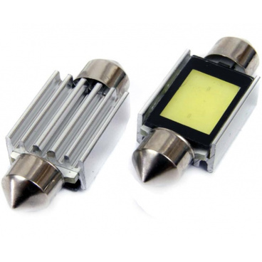 1 LED EXTRA COB3 Glühbirnen Sulfitweiß 39 mm mit Widerstand (CANBUS) - 2 Stk