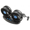 MITCHELL DUO 2x130mm 12V Armaturenbrettlüfter mit Thermometer