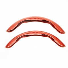 Lenkradseitenverkleidung 36-38 cm rot Carbon