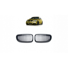 BMW 3er E90 E91 Facelift Gitter einzelne Lamellen Matt Schwarz