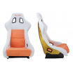 Sportstuhl SLIDE KS2 Premium Weiß Orange Velours & Orange Glitzer
